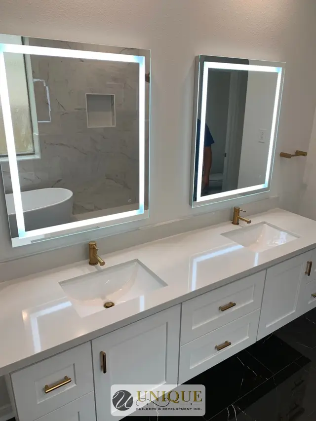 Bathroom remodel detail